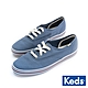 Keds CHAMPION 洗舊復古橫紋休閒鞋-藍 9223W113439 product thumbnail 1