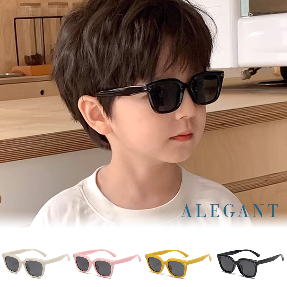 ALEGANT6-13歲玩酷時尚兒童專用輕量矽膠彈性太陽眼鏡│UV400偏光墨鏡│台灣品牌│4色