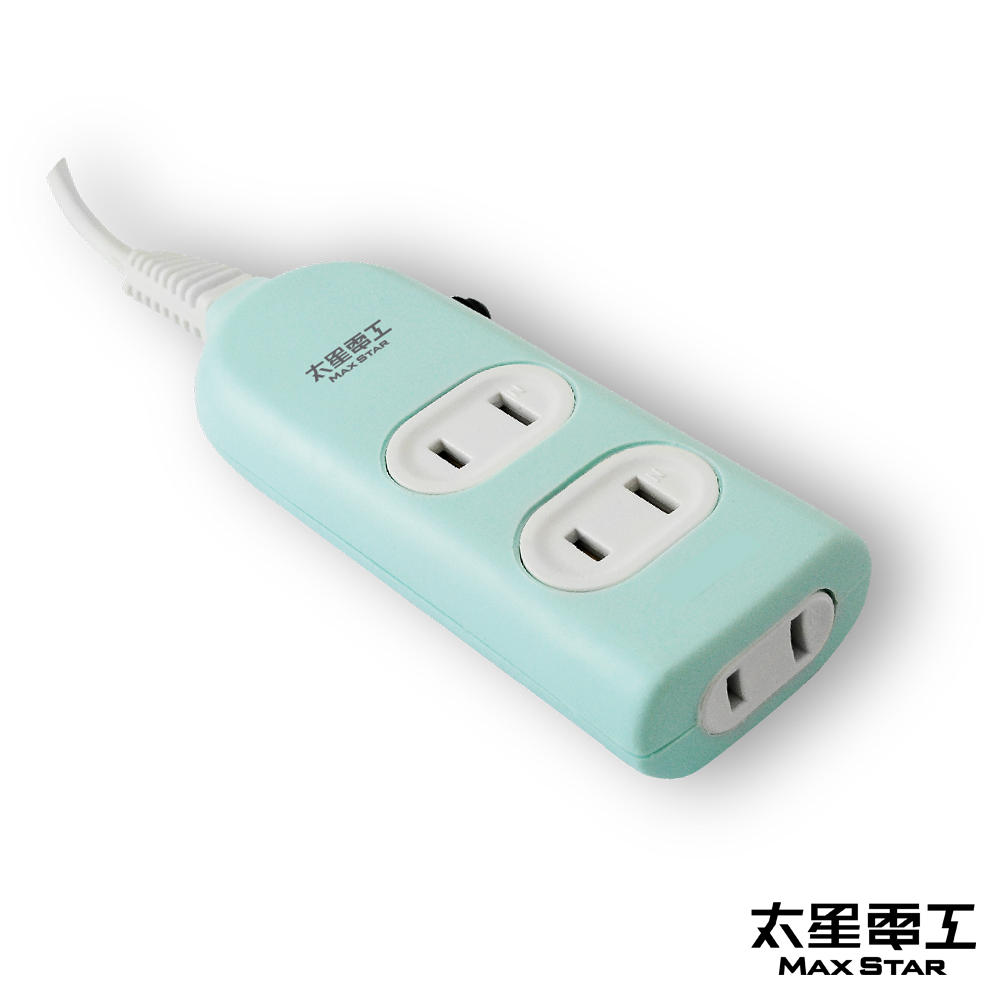 太星電工 彩色安全三插延長線/2P/15A/4尺 product image 1