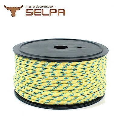 韓國SELPA 5mm反光營繩50米/野營繩/露營繩 淡黃色