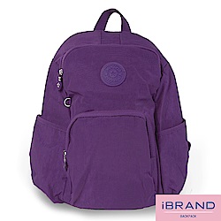 iBrand後背包 輕盈防潑水防盜尼龍後背包-紫色