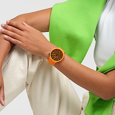 Swatch BIG BOLD BIOCERAMIC手錶 CRUSHING ORANGE (47mm) 男錶 女錶 手錶 瑞士錶 錶