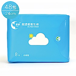 愛康 超透氣衛生棉24cm日用型8片x48包/箱