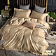 Betrise金褐黃 雙人 LOGO系列 300織紗100%純天絲防蹣抗菌四件式兩用被床包組 product thumbnail 1