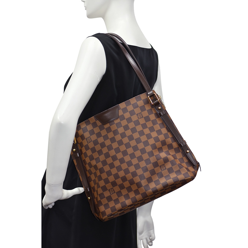 Auth LOUIS VUITTON Rivington GM N41158 Ebene Damier FL3150 Shoulder Bag  ref.198001 - Joli Closet