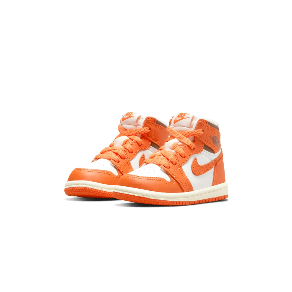 Nike Air jordan 1 Retro High OG(TD) 童鞋小童白橘色高筒運動休閒鞋