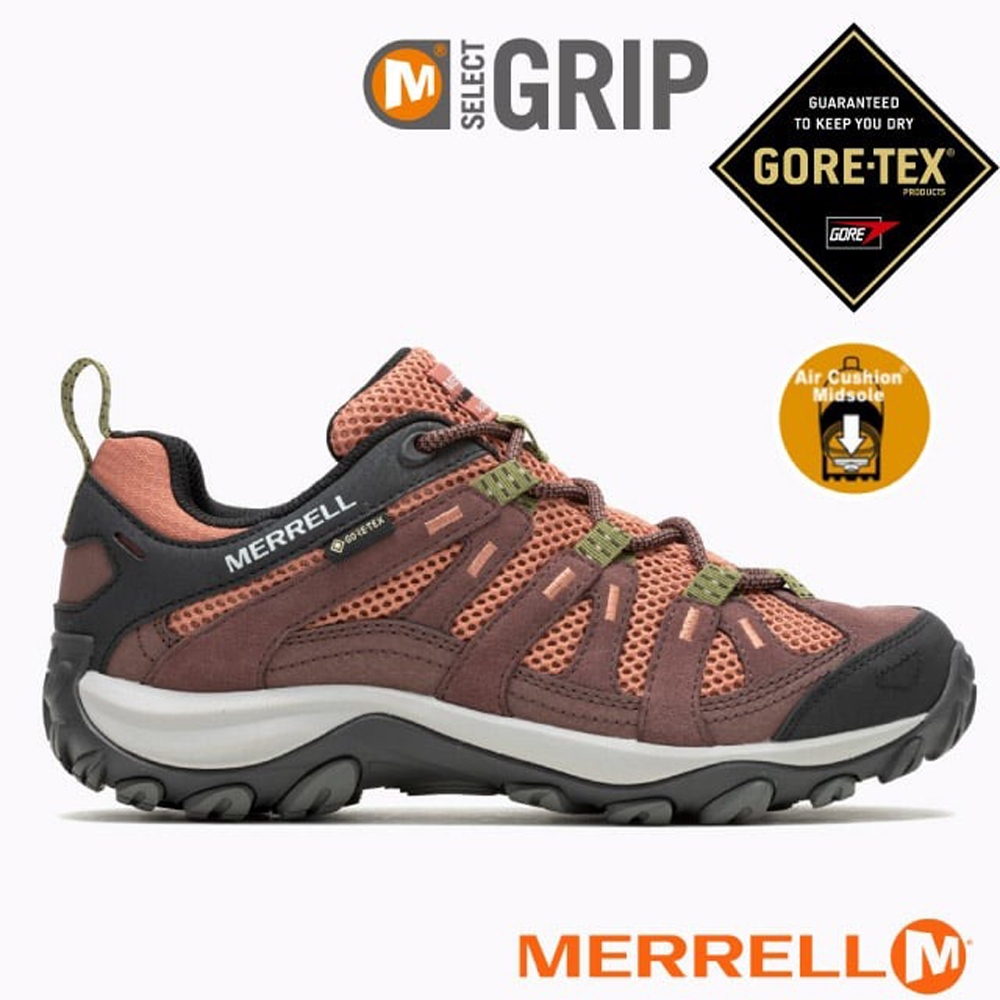 【MERRELL】女 ALVERSTONE 2 GORE-TEX 多功能防水透氣登山健行鞋(低筒).登山鞋_ML037548 玫紅色