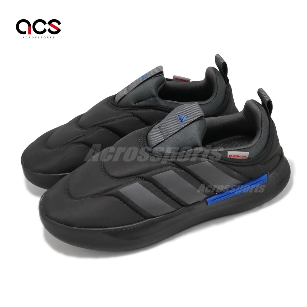 adidas 麵包鞋 Adipuff 男鞋 黑 藍 懶人鞋 套入式 PrimaLoft 休閒鞋 保暖 愛迪達 IF4229