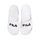 Fila Sleek Slide Premium [4-S324X-123] 男女 拖鞋 滿版字底 防水 夏日 海灘 白 product thumbnail 1