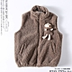 La Belleza立領拉鏈小熊玩偶羊羔毛內裡側口袋保暖鋪棉背心 product thumbnail 16