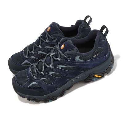 Merrell 戶外鞋 Moab 3 GTX 男鞋 深藍 防水 黃金大底 真皮 越野 郊山 避震 支撐 登山鞋 ML037749