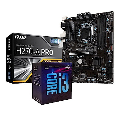 微星 H270-A PRO+Intel i3-8100超值組合