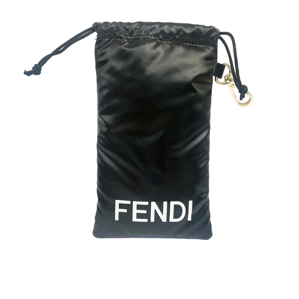 FENDI 經典字母大LOGO尼龍束口袋(三色可選)(白色字母/粉色字母/黃色字母)