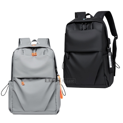 通勤新鮮人 外置USB充電孔 輕量中性款16吋平板筆電後背包 防潑水耐磨旅遊外出背包