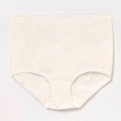 華歌爾-媽媽褲 M-3L高腰三角褲(純淨白) NS6914CR