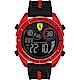 Scuderia Ferrari 法拉利 奔馳電子計時手錶(FA0830549)-紅x黑 product thumbnail 1