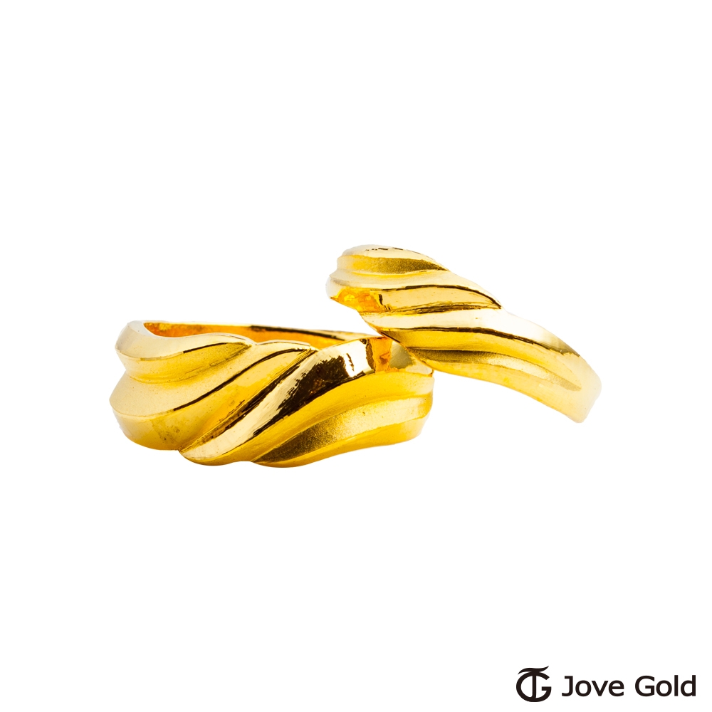 JoveGold漾金飾 浪漫之約黃金成對戒指