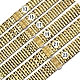 Watchband / 13.15.17.19.21.23mm / 各品牌通用 亮光色澤 蝴蝶雙壓扣 不鏽鋼錶帶-金色 product thumbnail 1