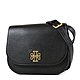 TORY BURCH BRITTEN 荔枝紋翻蓋馬鞍包-黑色/大 product thumbnail 1