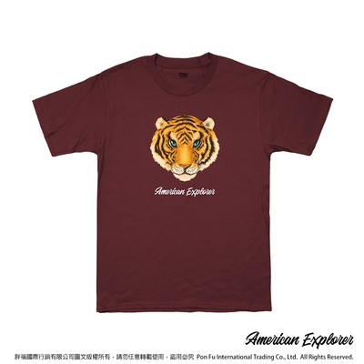 American Explorer 美國探險家 印花T恤(客製商品無法退換) 圓領 T-Shirt 美國棉棉質 短袖 (虎頭)