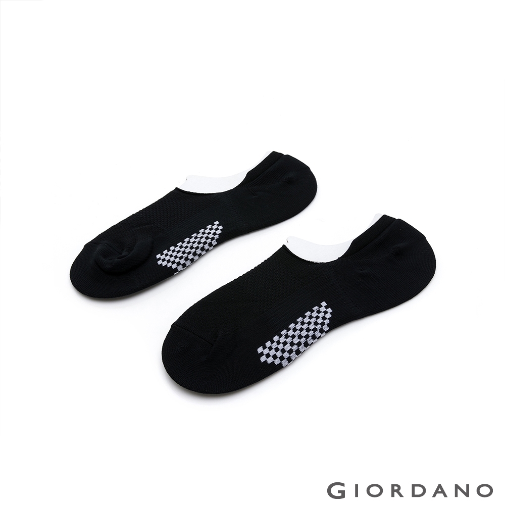 GIORDANO 中性款DRY速乾輕量隱形襪(兩雙入) - 03 黑