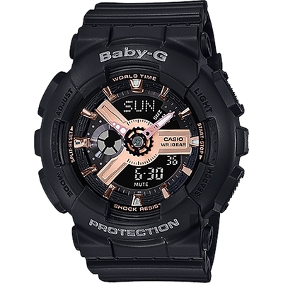 CASIO 卡西歐 Baby-G 粉紅金手錶 迎春好禮 BA-110RG-1A