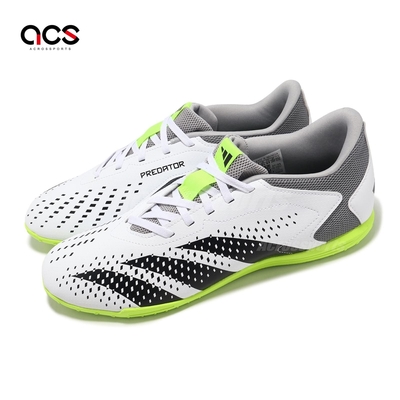 adidas 足球鞋 Predator Accuracy 4 IN SAL 男鞋 灰 黑 綠 室內 運動鞋 愛迪達 GY9986