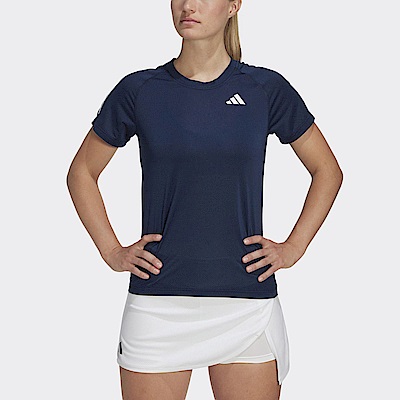 Adidas Club Tee HS1447 女 網球 短袖 上衣 亞洲版 運動 訓練 吸濕排汗 透氣 深藍