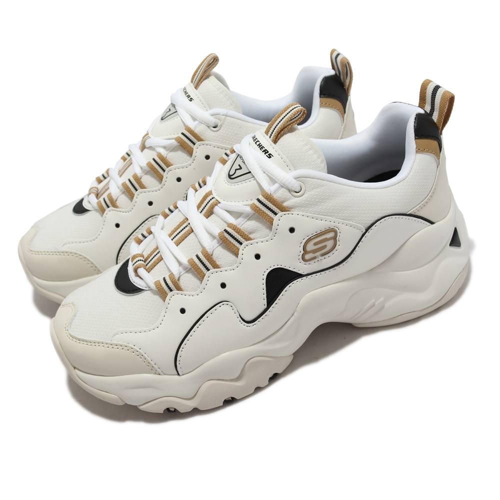 Skechers 休閒鞋 D Lites 3 New Wave 女鞋 白 卡其 黑 老爹鞋 厚底 增高  149914WBK