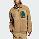 Adidas Sherpa JKT M [IN0994] 男 立領 外套 亞洲版 運動 休閒 毛絨 舒適 保暖 卡其 product thumbnail 1
