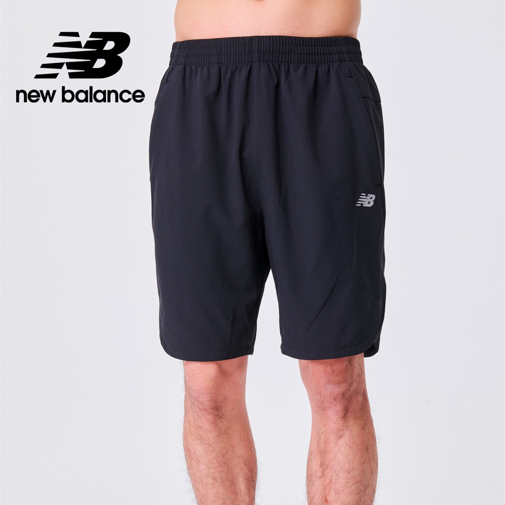 [New Balance]MIT腰鬆緊拉鍊口袋7吋Q短褲_男性_黑色_5872320189