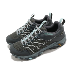 Merrell 戶外鞋 Moab FST 2 GTX 女鞋 登山 越野 耐磨 黃金大底 防水 灰 綠 ML500090