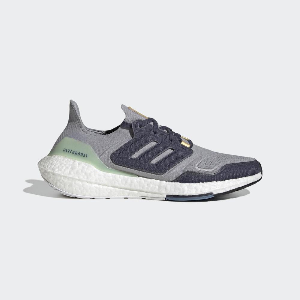 Adidas Ultraboost 22 [GX9158] 男 慢跑鞋 運動 路跑 穩定 支撐 避震 丹寧 愛迪達 銀灰