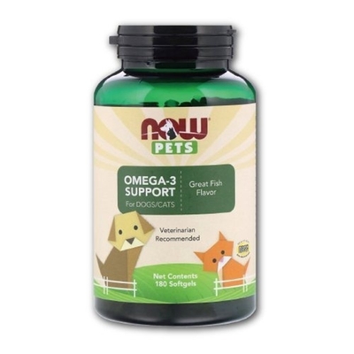 NOW PETS每朝保健-天然Omega3魚油膠囊 180顆 (4315)(購買第二件贈送寵物零食x1包)