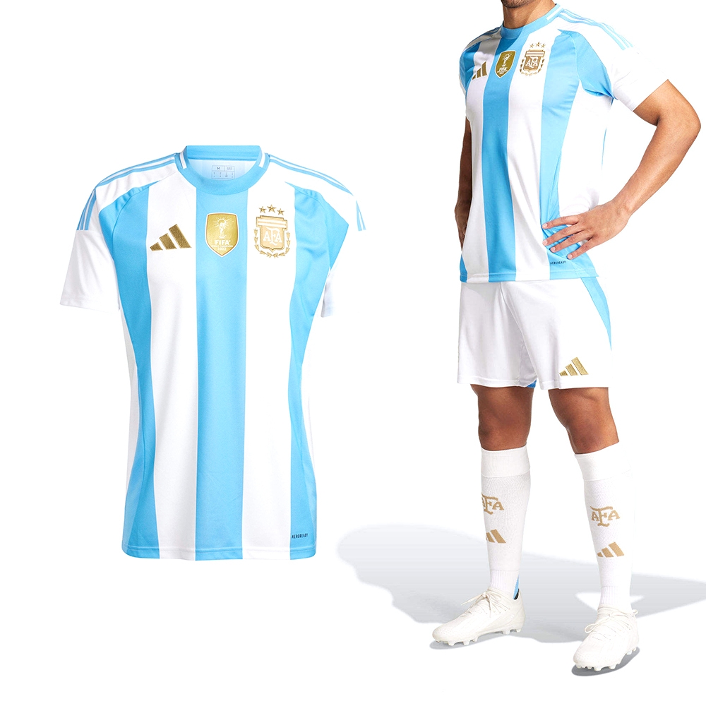 AFA H JSY D 男款 藍白色 阿根廷 主場足球上衣 吸濕排汗 短袖 IP8409