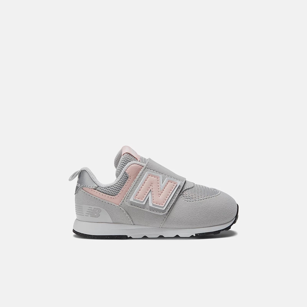 NEW BALANCE NB 運動鞋 童鞋 小童 兒童 休閒鞋 魔鬼氈 灰粉 NW574PK (C4315)