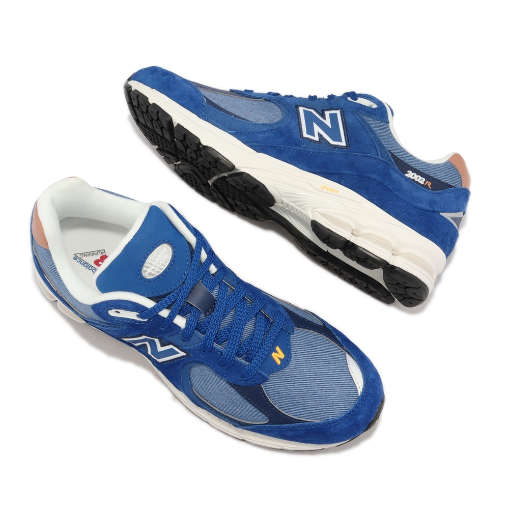 New Balance 休閒鞋2002R 男鞋女鞋藍中性丹寧拼接牛仔藍復古運動鞋NB