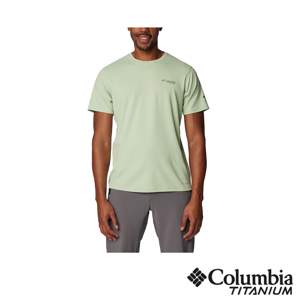 Columbia哥倫比亞 男款-鈦Summit Valley 超防曬UPF50快排短袖上衣-嫩綠色 UAE47860LM/IS