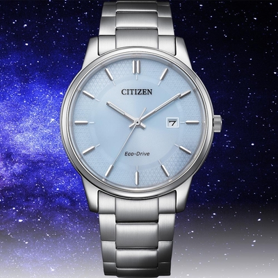 CITIZEN 星辰 Eco-Drive 光動能簡約商務腕錶-BM6978-77L/藍40mm