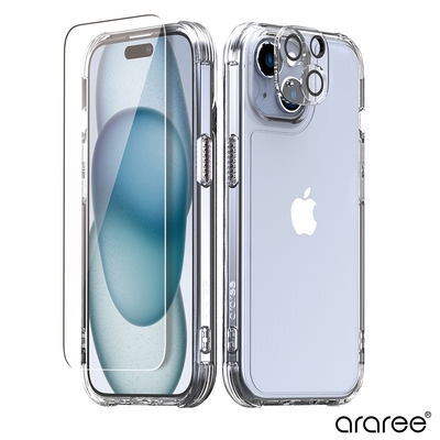 Araree Apple iPhone 15 保護殼+保護貼(3合1超值組)