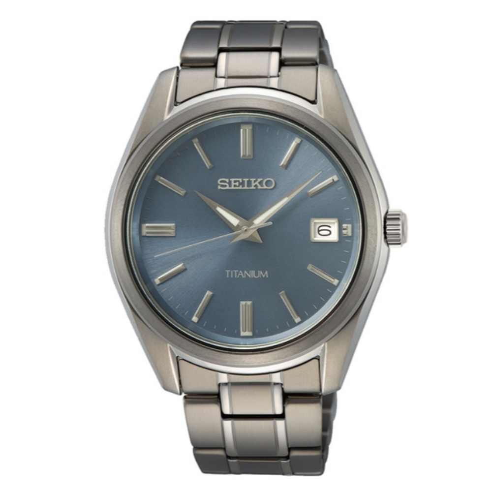 SEIKO精工 經典簡約鈦金屬腕錶 6N52-00B0B/SUR371P1