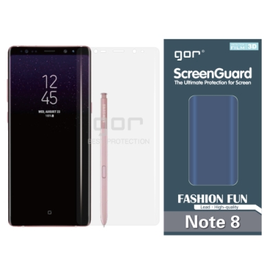 GOR 三星 Note 8 滿版保護貼 samsung note8透明保護貼 PET