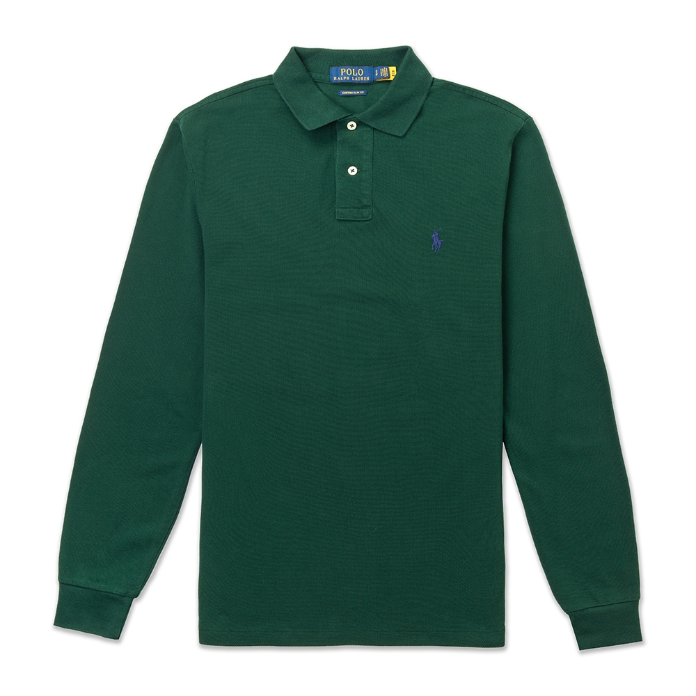 Polo Ralph Lauren 年度熱銷刺繡小馬長袖POLO衫(CUSTOM SLIM FIT