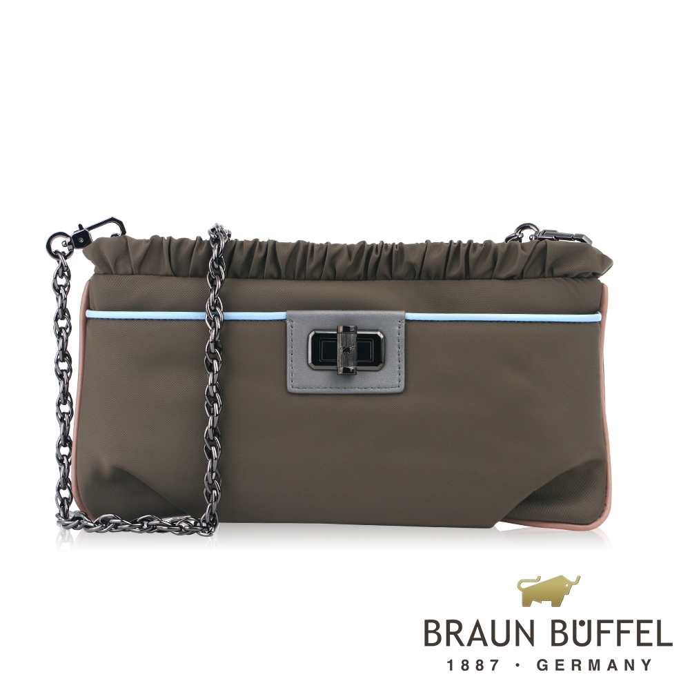 【BRAUN BUFFEL 德國小金牛】台灣總代理 蜜絲緹 鍊帶斜背包-咖啡色/BF640-03-KI