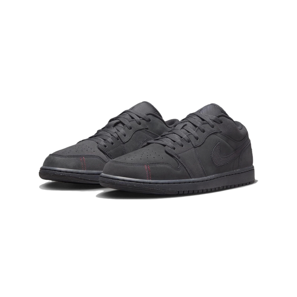 Nike Air Jordan 1 Low SE Craft 深灰麂皮 校隊紅 休閒鞋 男鞋 FD8635-001