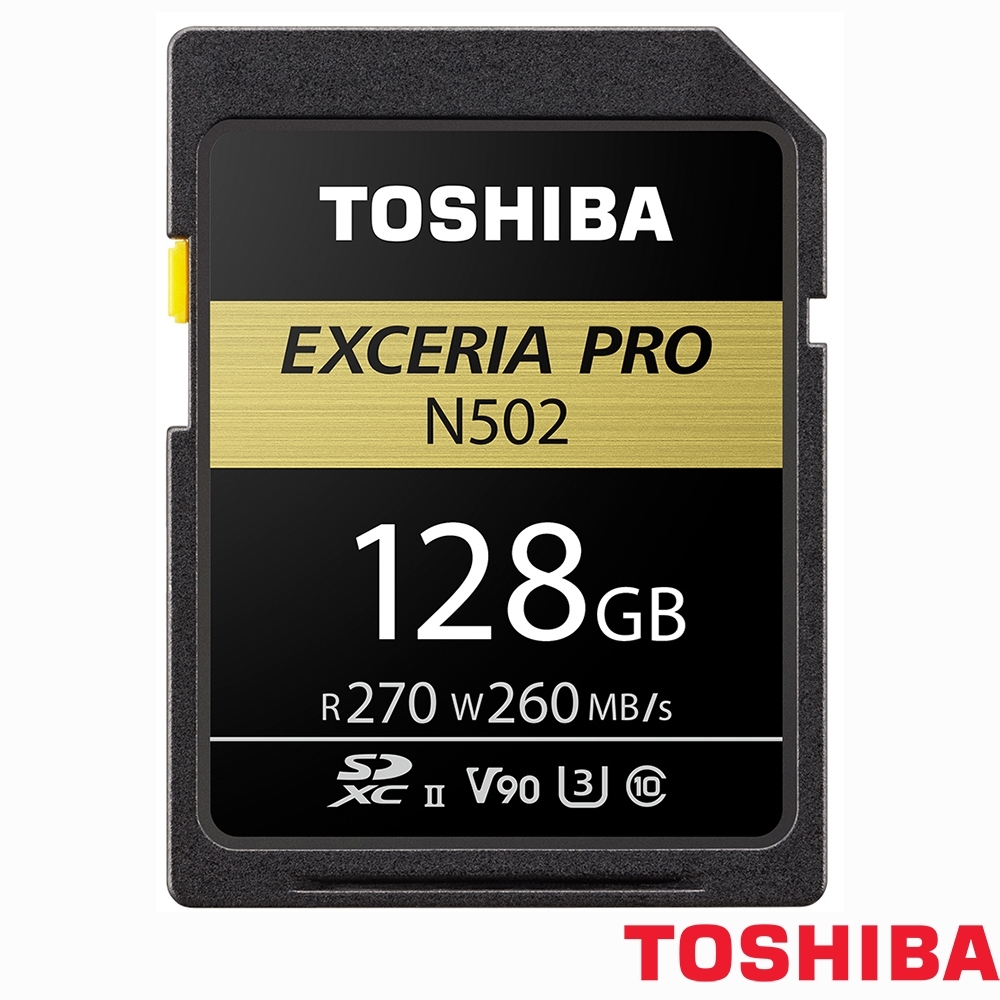 TOSHIBA 東芝 EXCERIA PRO SD SDXC 128G 128GB 270MB/S V90 N502 UHS-II 高速記憶卡 (公司貨) 支援 8K
