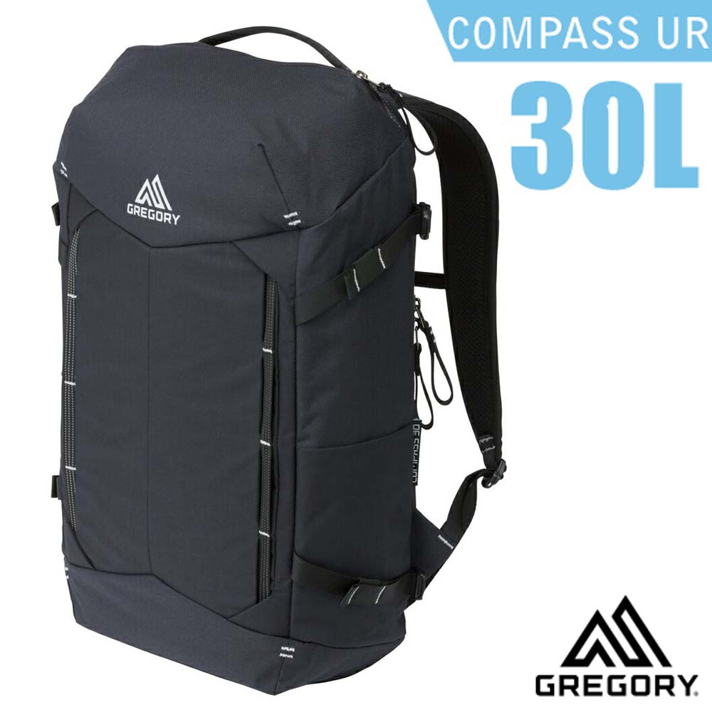 美國 GREGORY Compass UR 30L 全開式減震透氣登山後背包_黑/碳