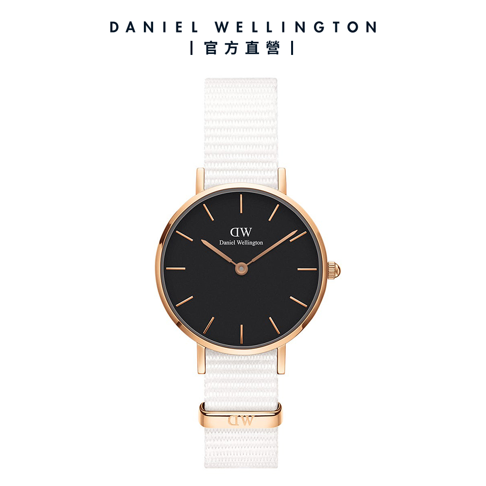 Daniel Wellington DW 手錶 Petite Dover 28mm純淨白織紋錶 絕版 DW00100314