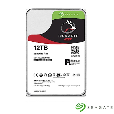 Seagate哪嘶狼IronWolf Pro 12TB 3.5吋 NAS專用硬碟