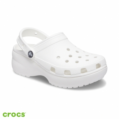 Crocs 卡駱馳 (女鞋) 經典厚底克駱格-206750-100